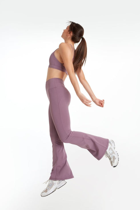 BIRDIESCULPT - YOGA PANTS FOR LIFE LİLA İSPANYOL PAÇA YOGA VE SPOR TAYTI - Spor ve Yoga Pantolonları - BIRDIEJAY